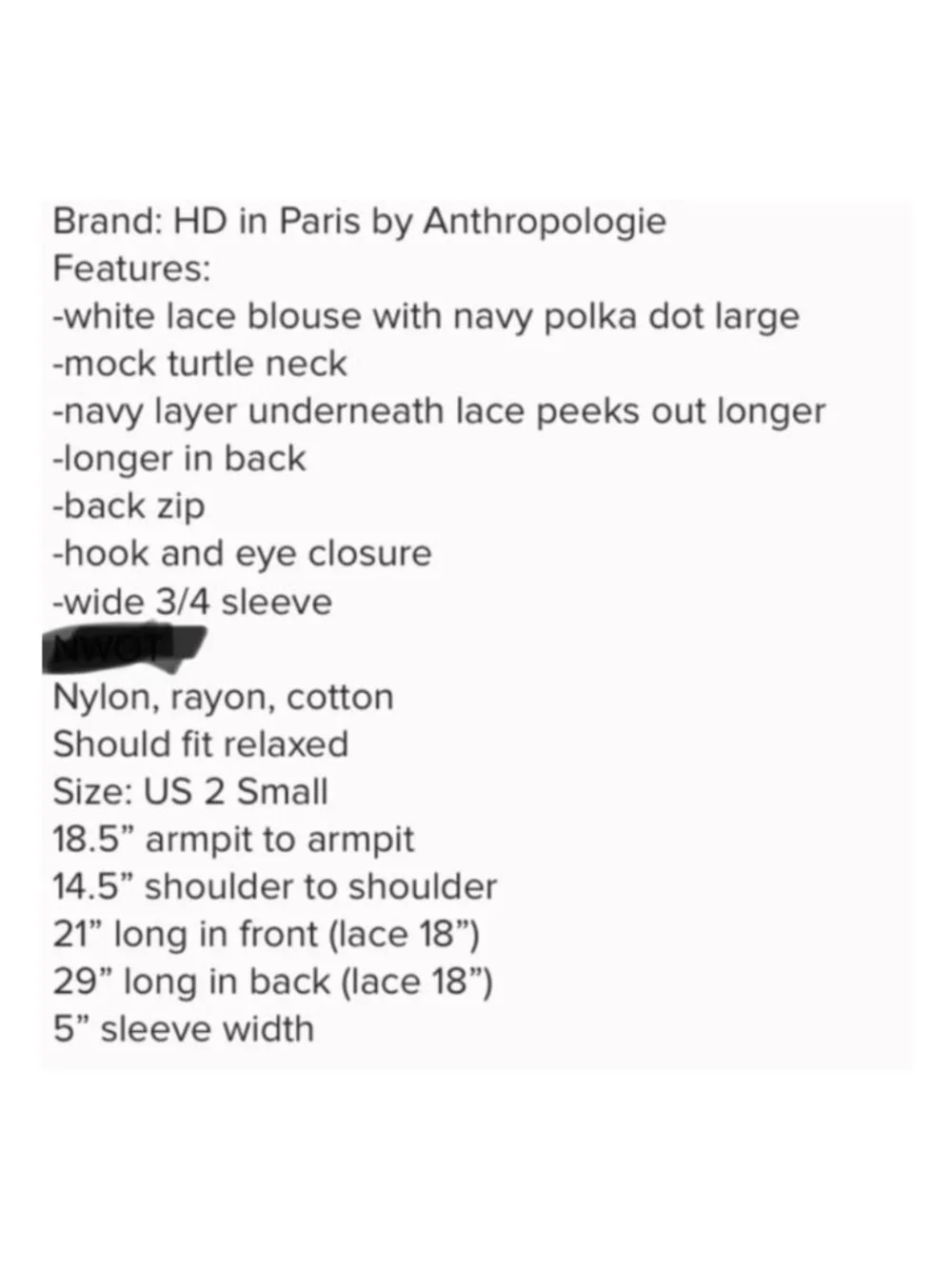 Anthropologie blue white